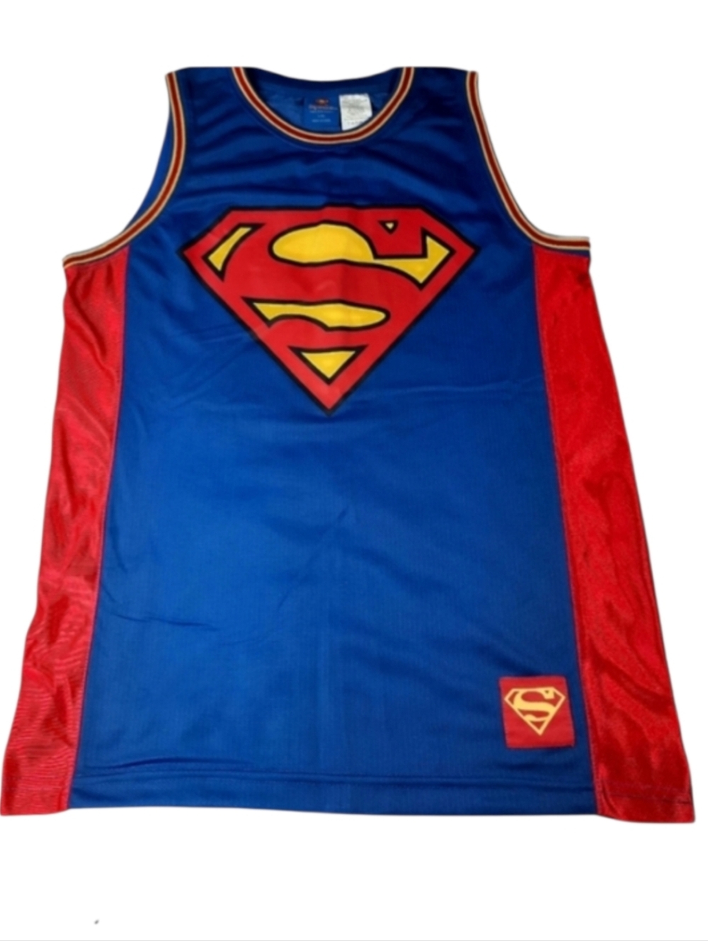 DC Comics Classic Superman Mesh Basketball Jersey Tank SZ S(34-36)